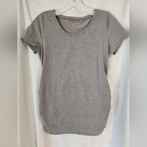 BumpStart Maternity Tee Bundle Gray And Black Short Sleeve Tee